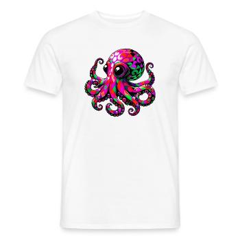 Pieuvre - T-shirt homme - blanc - Devant - AI Model Male 178 dark (178cm)