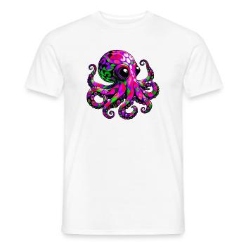 Pieuvre - T-shirt homme - blanc - Devant - AI Model Male 178 dark (178cm)