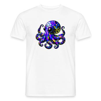 Pieuvre - T-shirt homme - blanc - Devant - AI Model Male 178 dark (178cm)