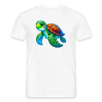 Tortue - T-shirt homme - blanc - Devant - AI Model Male 178 dark (178cm)