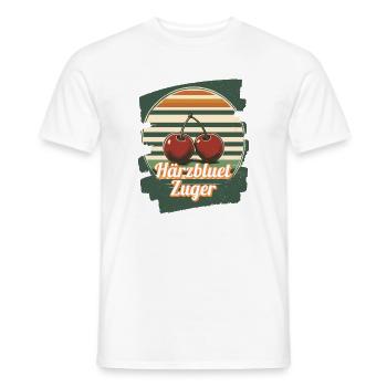 Härzbluetzuger Zuger Chriesi Kirschen Kanton Zug - Männer T-Shirt - Weiß - Vorne - AI Model Male 178 dark (178cm)