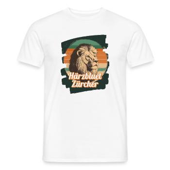 Härzbluetzürcher Zurich Zurich - Men's T-Shirt - white - Front - AI Model Male 178 dark (178cm)