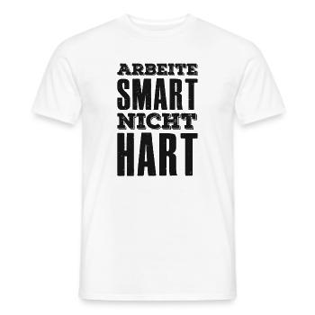 Work Smart Not Hard Saying Entrepreneur - Men's T-Shirt - white - Front - AI Model Male 178 dark (178cm)