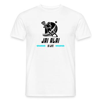 Jai Alai est vivant - T-shirt homme - blanc - Devant - AI Model Male 178 dark (178cm)