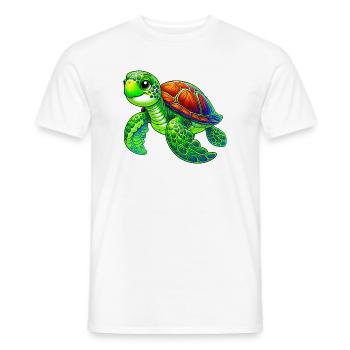 Tortue - T-shirt homme - blanc - Devant - AI Model Male 178 dark (178cm)
