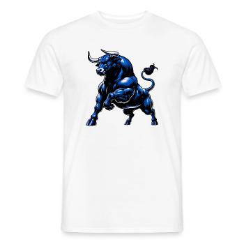 Bull - Men's T-Shirt - white - Front - AI Model Male 178 dark (178cm)
