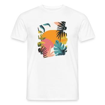 Sommer - Männer T-Shirt - Weiß - Vorne - AI Model Male 178 dark (178cm)