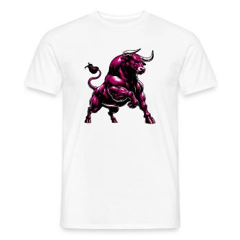 Bull - Men's T-Shirt - white - Front - AI Model Male 178 dark (178cm)