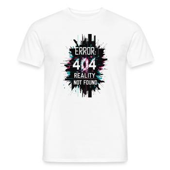 Error: Reality not found - Men's T-Shirt - white - Front - AI Model Male 178 dark (178cm)