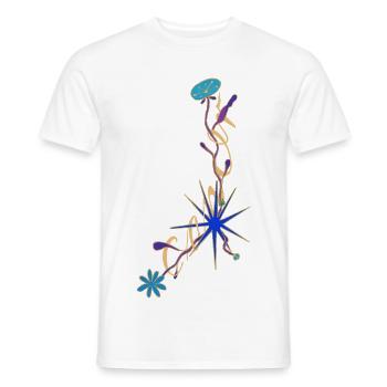 Cancer – Elegantes Sternzeichen und Blumen - Männer T-Shirt - Weiß - Vorne - AI Model Male 178 dark (178cm)