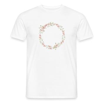Spring Wreath - Personalizable - Men's T-Shirt - white - Front - AI Model Male 178 dark (178cm)
