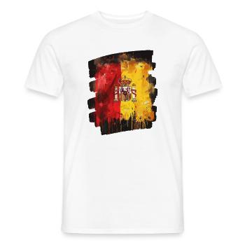 Spanish Flag Spain - Men's T-Shirt - white - Front - AI Model Male 178 dark (178cm)
