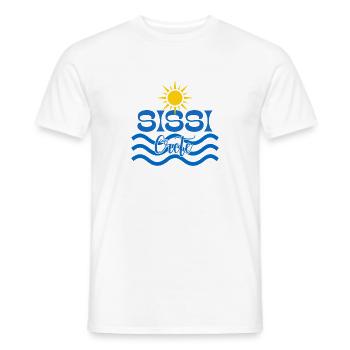 Sonne und Wellen Sissi Kreta Logo - Männer T-Shirt - Weiß - Vorne - AI Model Male 178 dark (178cm)