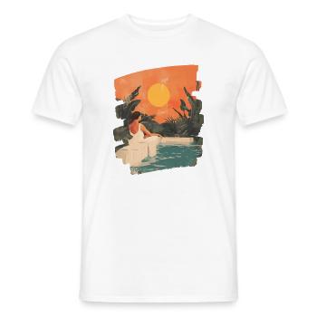 Relax Meditation Selfcare Me-Time - Men's T-Shirt - white - Front - AI Model Male 178 dark (178cm)