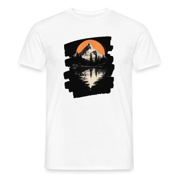Mountains - Men's T-Shirt - white - Front - AI Model Male 178 dark (178cm)