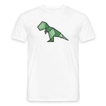 T-Rex Dino Origami Style - Männer T-Shirt - Weiß - Vorne - AI Model Male 178 dark (178cm)