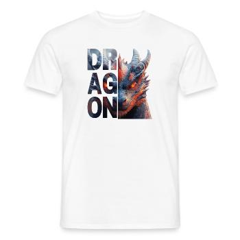 Dragon - Männer T-Shirt - Weiß - Vorne - AI Model Male 178 dark (178cm)