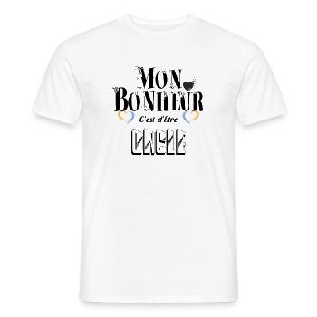 Mon Bonheur C'est d'Etre Oncle - T-shirt homme - blanc - Devant - AI Model Male 178 dark (178cm)