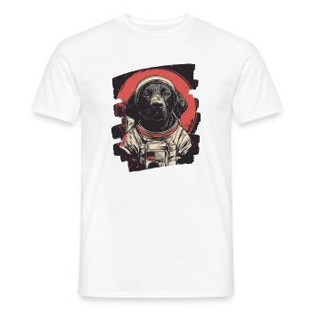 Labrador Astronaut - Männer T-Shirt - Weiß - Vorne - AI Model Male 178 dark (178cm)