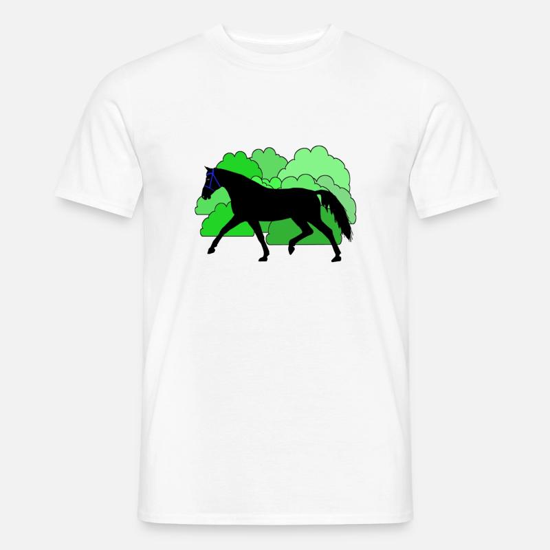 Pferd Pferde Rappe - Männer T-Shirt - Weiß