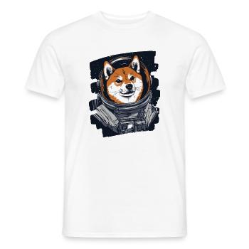 Shiba Inu Astronaute - T-shirt homme - blanc - Devant - AI Model Male 178 dark (178cm)