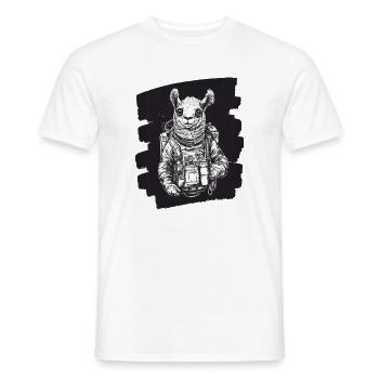 Lama Astronaut - Männer T-Shirt - Weiß - Vorne - AI Model Male 178 dark (178cm)