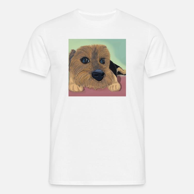 Hundeaugen oder Liebesreflex - Männer T-Shirt - Weiß