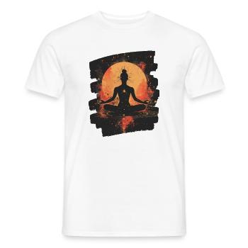 Yoga Namaste Meditation - Männer T-Shirt - Weiß - Vorne - AI Model Male 178 dark (178cm)