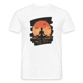Yoga Namaste Meditation - Männer T-Shirt - Weiß - Vorne - AI Model Male 178 dark (178cm)