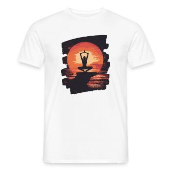 Yoga Namaste Meditation - Männer T-Shirt - Weiß - Vorne - AI Model Male 178 dark (178cm)