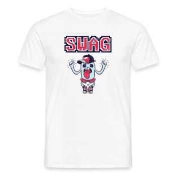Swag Cartoon – Retro Style - Männer T-Shirt - Weiß - Vorne - AI Model Male 178 dark (178cm)