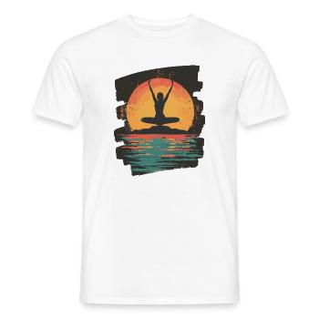 Yoga Namaste Meditation - Männer T-Shirt - Weiß - Vorne - AI Model Male 178 dark (178cm)