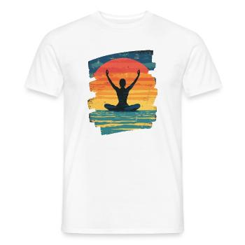 Yoga Namaste Meditation - Männer T-Shirt - Weiß - Vorne - AI Model Male 178 dark (178cm)