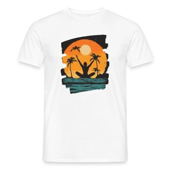 Yoga Namaste Meditation - Männer T-Shirt - Weiß - Vorne - AI Model Male 178 dark (178cm)