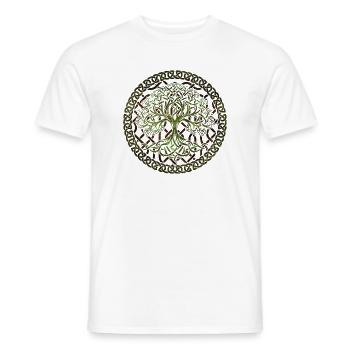 Yggdrasil arbre de vie - T-shirt homme - blanc - Devant - AI Model Male 178 dark (178cm)