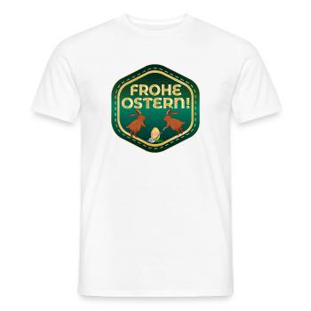FROHE OSTERN OSTERHASE EIER GOLFSPIEL - Männer T-Shirt - Weiß - Vorne - AI Model Male 178 dark (178cm)