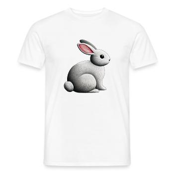 Cute bunny for happy moments - Men's T-Shirt - white - Front - AI Model Male 178 dark (178cm)