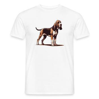 Bloodhound - Men's T-Shirt - white - Front - AI Model Male 178 dark (178cm)