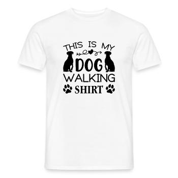 C'est mon t-shirt pour promener mon chien - T-shirt homme - blanc - Devant - AI Model Male 178 dark (178cm)