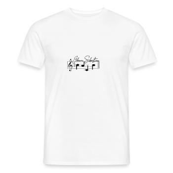 Johann Sebastian Bach Partition Notation - T-shirt homme - blanc - Devant - AI Model Male 178 dark (178cm)