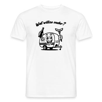 Wat willze mehr? Camping aus Leidenschaft - Männer T-Shirt - Weiß - Vorne - AI Model Male 178 dark (178cm)