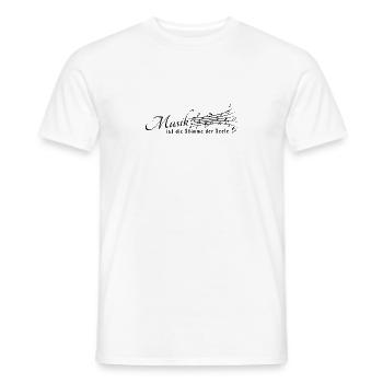 Musik ist die Stimme der Seele - Musiker Design - Männer T-Shirt - Weiß - Vorne - AI Model Male 178 dark (178cm)