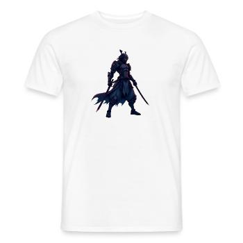 Cyber Samurai Krieger Illustration - Männer T-Shirt - Weiß - Vorne - AI Model Male 178 dark (178cm)
