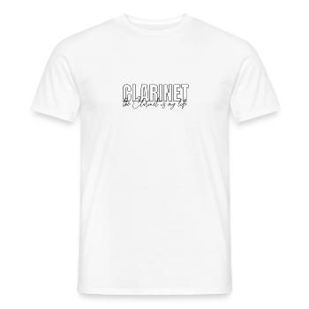 Clarinette - La clarinette, c’est ma vie - T-shirt homme - blanc - Devant - AI Model Male 178 dark (178cm)