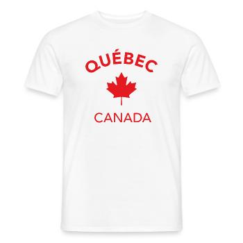 QUEBEC CANADA - Männer T-Shirt - Weiß - Vorne - AI Model Male 178 dark (178cm)