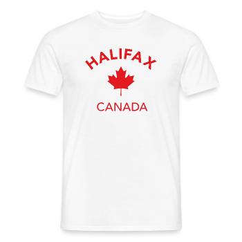 HALIFAX, CANADA - T-shirt homme - blanc - Devant - AI Model Male 178 dark (178cm)