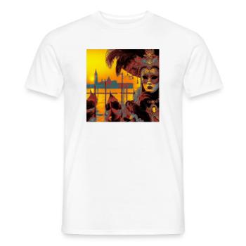 Venezianischer Karneval - Männer T-Shirt - Weiß - Vorne - AI Model Male 178 dark (178cm)