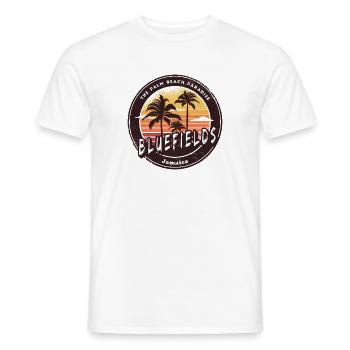 Bluefields Jamaica – Palm Beach Paradies - Männer T-Shirt - Weiß - Vorne - AI Model Male 178 dark (178cm)