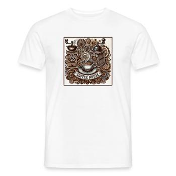 Vintage Coffeehouse Vibes - Men's T-Shirt - white - Front - AI Model Male 178 dark (178cm)