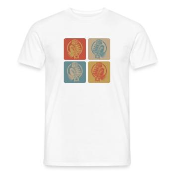 Tournevis électrique style rétro - T-shirt homme - blanc - Devant - AI Model Male 178 dark (178cm)